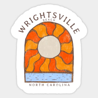 Wrightsville Beach, NC Summertime Vacationing Burning Sun Sticker